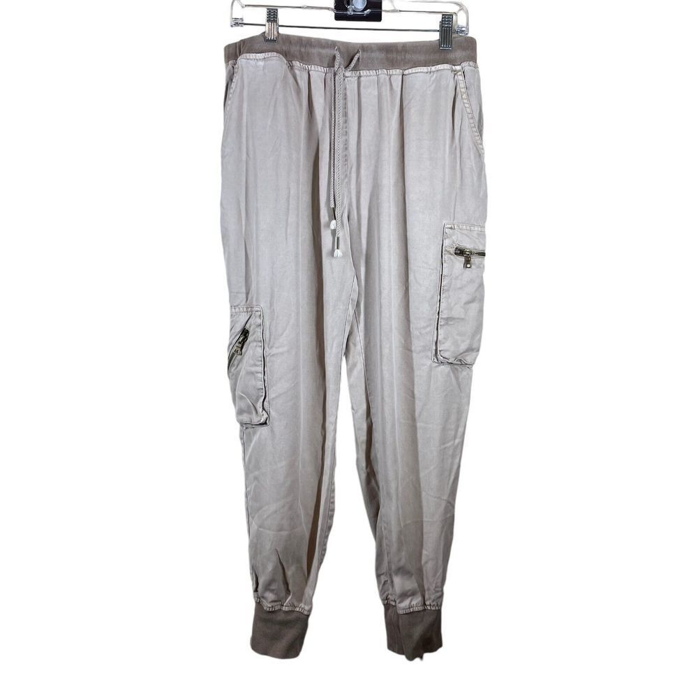 YOUNG FABULOUS & BROKE Beige JUPITER Tencel Drawstring Jogger Pants‎ Size M